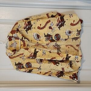 Vintage Native American Western Button top